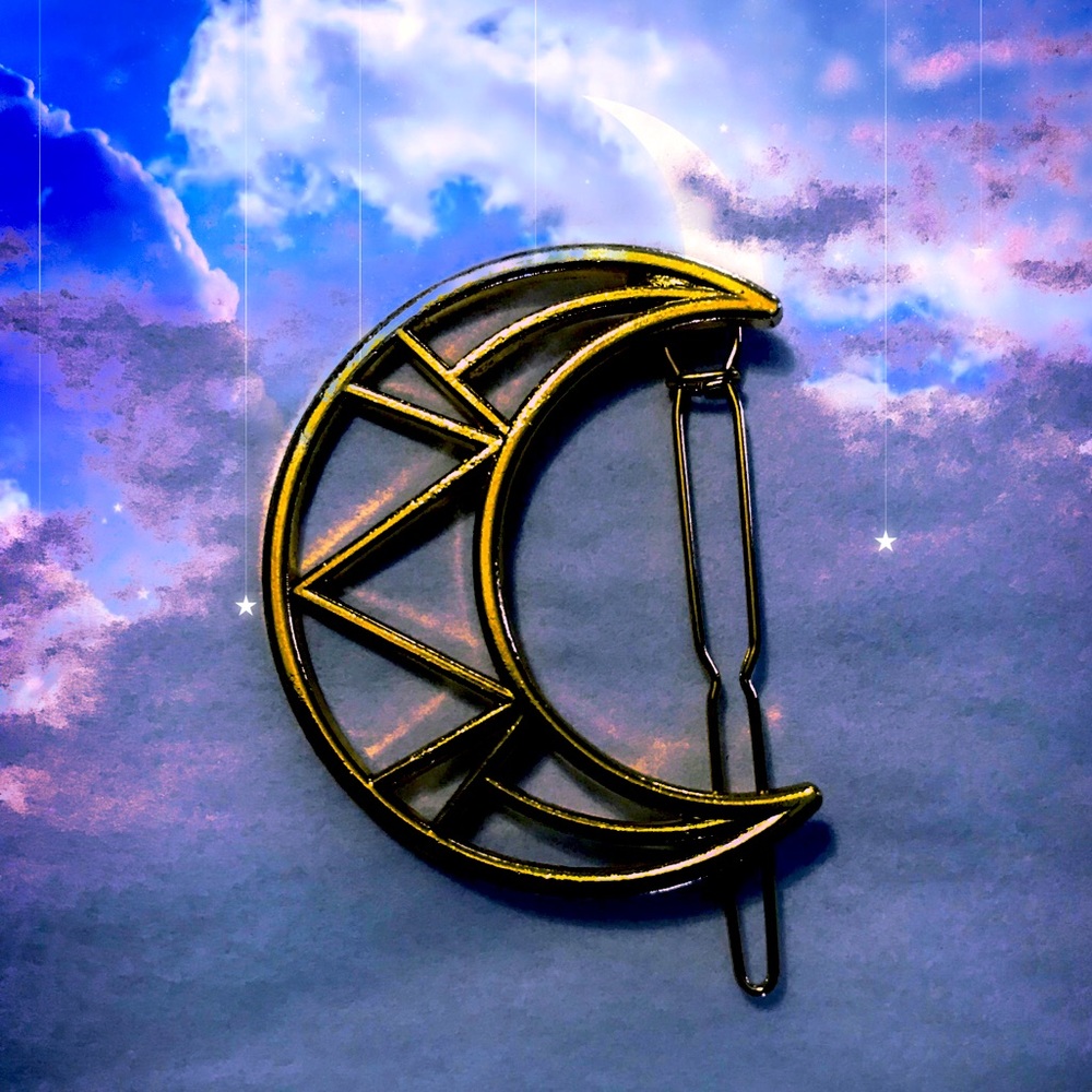 3 for $10 Gold Moon Hair Clip